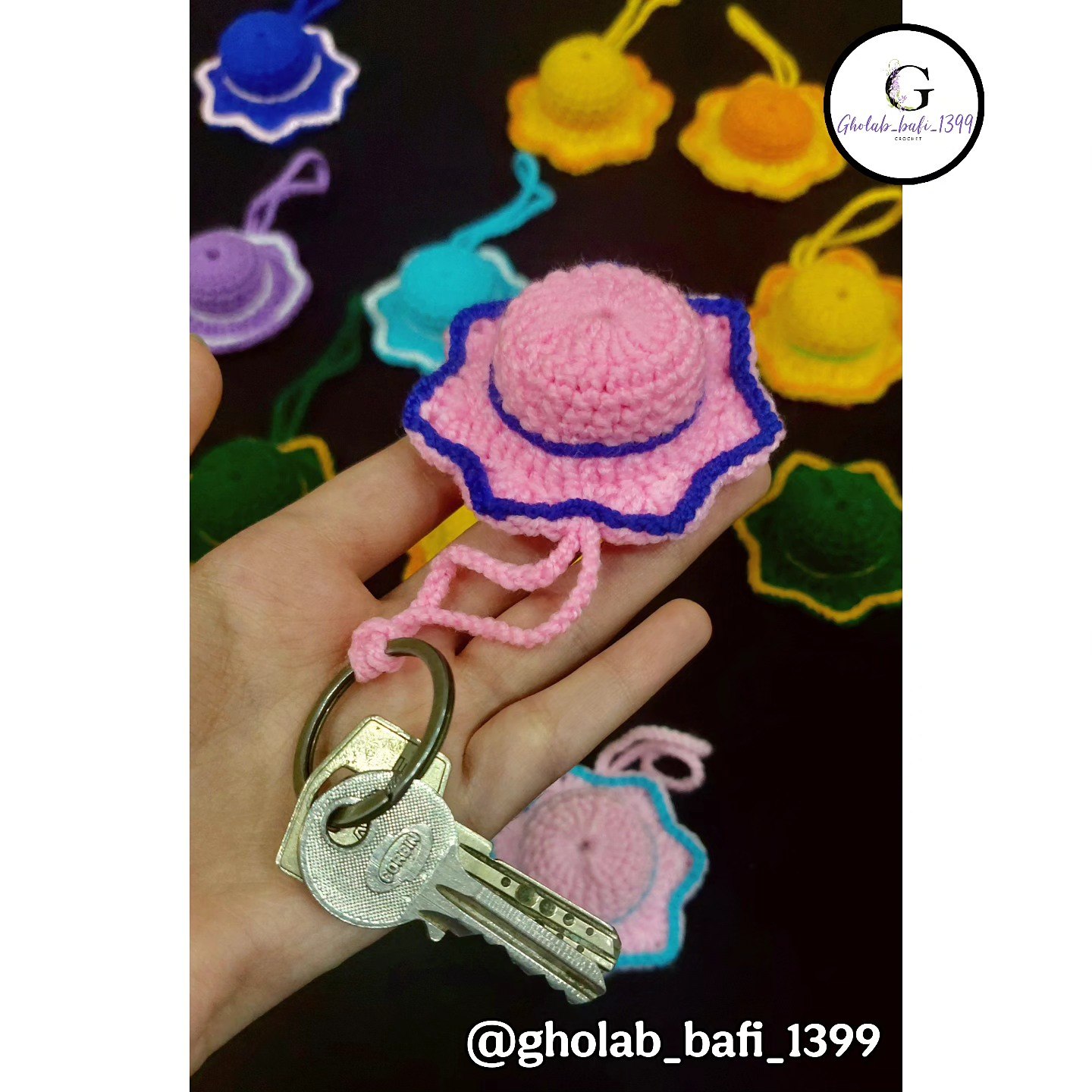 آویز کیف/جاسوئیچی/ جاکلیدی شکل کلاه. 👒👜🔑