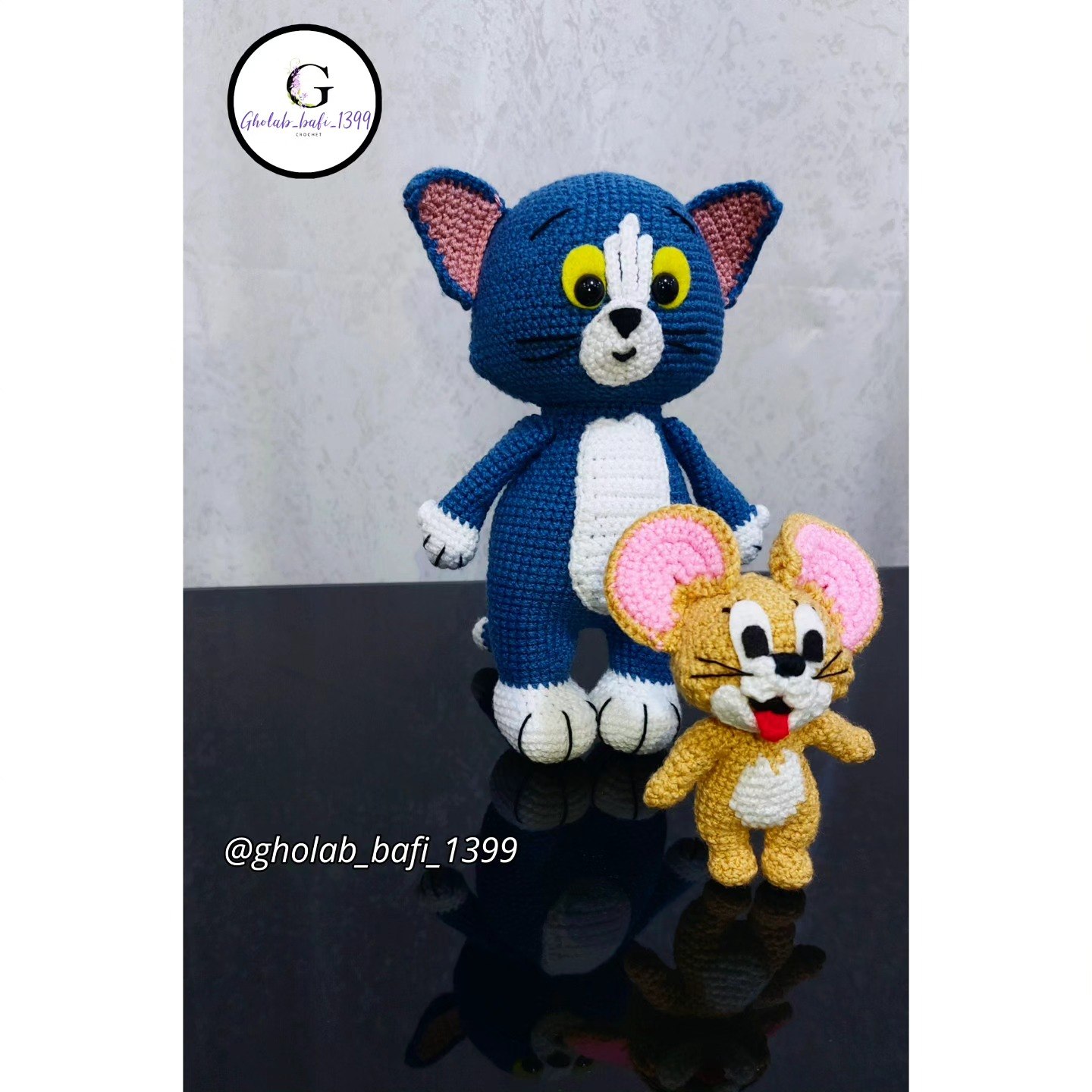 عروسک تام و جری 🐱🐭💙🧶