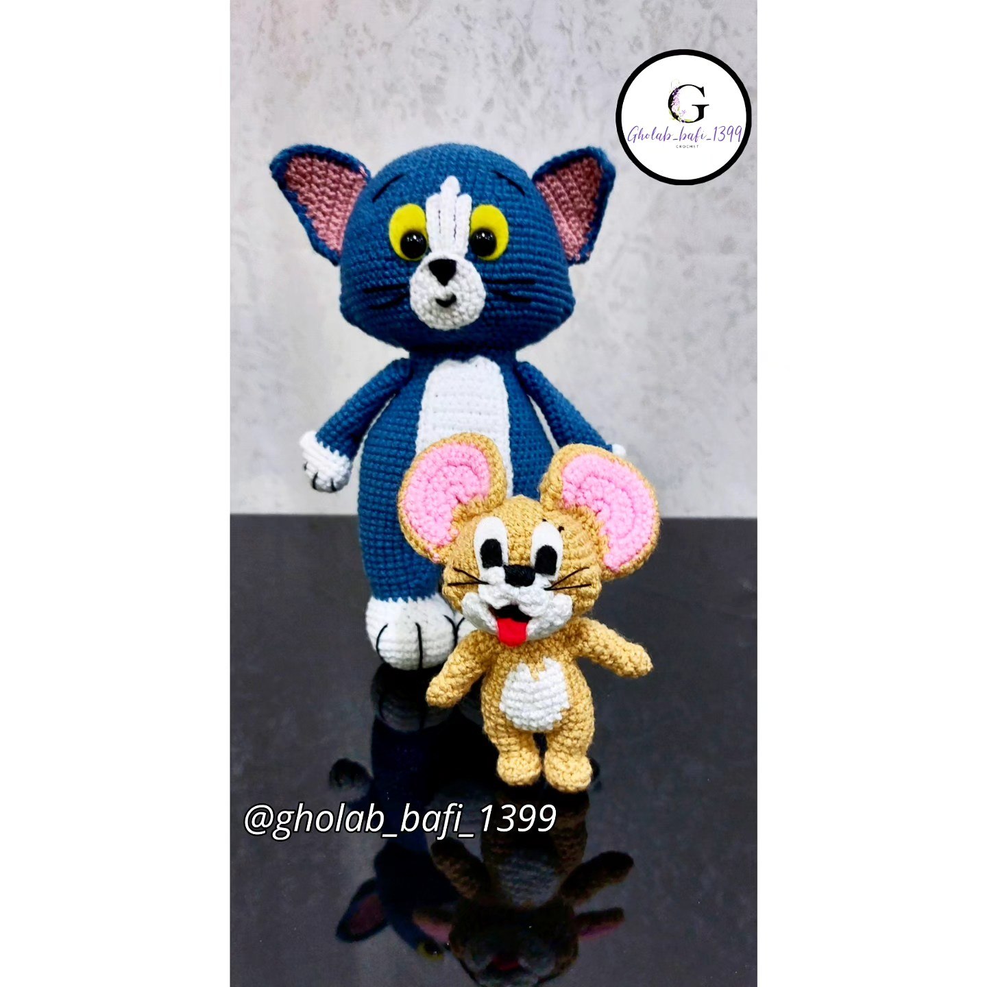 عروسک تام و جری 🐱🐭💙🧶